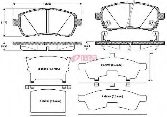 set placute frana,frana disc