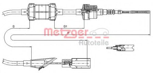 412.11 Cablu ambreiaj METZGER 