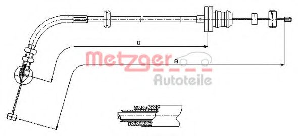 413.22 Cablu acceleratie METZGER 