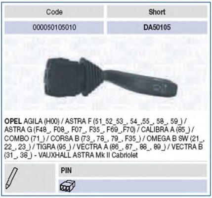 000050105010 Comutator coloana directie MAGNETI MARELLI 