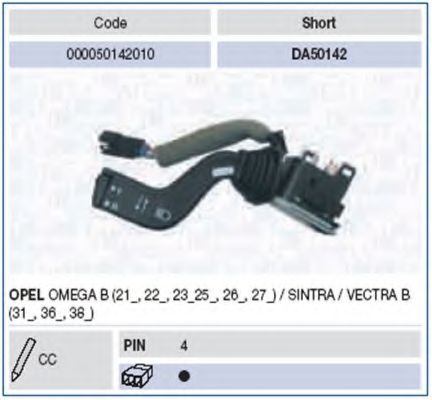 000050142010 Comutator coloana directie MAGNETI MARELLI 