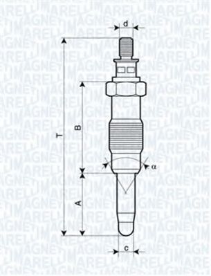 062583003304 Bujie incandescenta MAGNETI MARELLI 