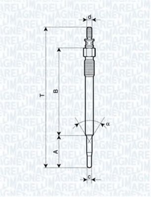 062900022304 Bujie incandescenta MAGNETI MARELLI 