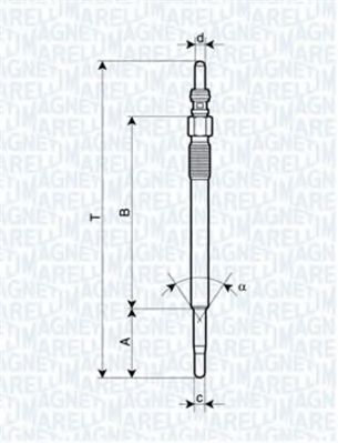 062900048304 Bujie incandescenta MAGNETI MARELLI 