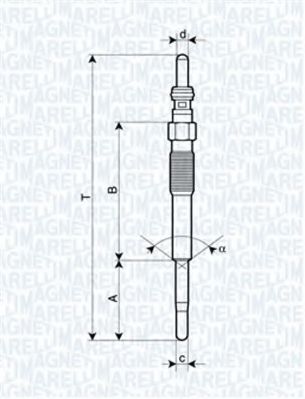 062900080304 Bujie incandescenta MAGNETI MARELLI 