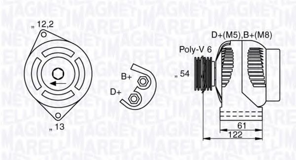063377018010 Generator / Alternator MAGNETI MARELLI 