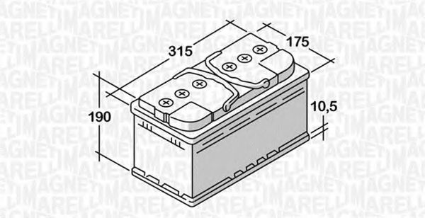 068080060010 Baterie de pornire MAGNETI MARELLI 