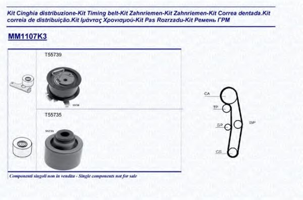 341311071103 Set curea de distributie MAGNETI MARELLI 