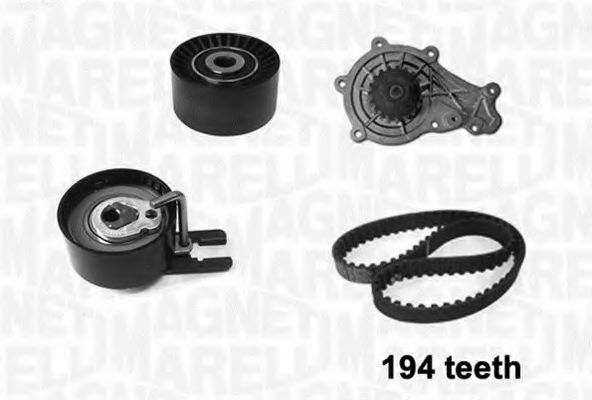 341404030001 Set pompa apa + curea dintata MAGNETI MARELLI 