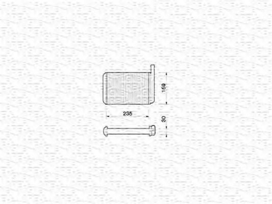 350218208000 Schimbator caldura, incalzire habitaclu MAGNETI MARELLI 