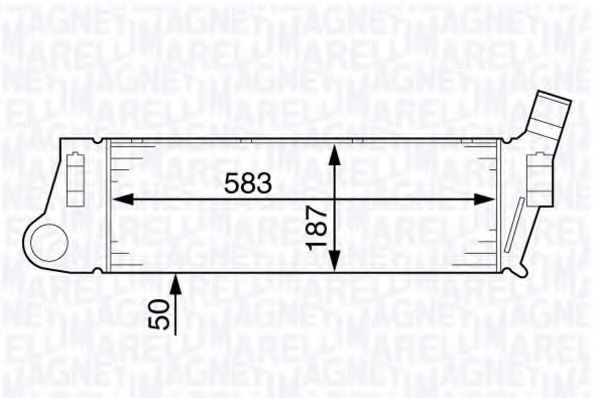 351319201850 Intercooler, compresor MAGNETI MARELLI 