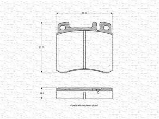 set placute frana,frana disc
