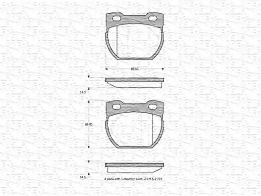 set placute frana,frana disc