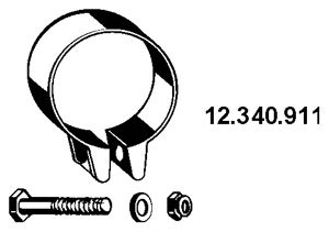 12.340.911 Conector teava, sistem de esapament EBERSPÄCHER 