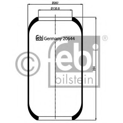 20644 Burduf, suspensie pneumatica FEBI BILSTEIN 