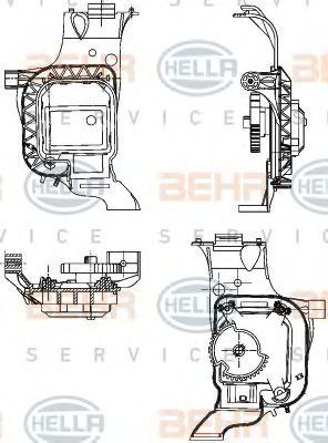 6NW 351 344-031 Element de reglare, clapeta carburator BEHR HELLA SERVICE 