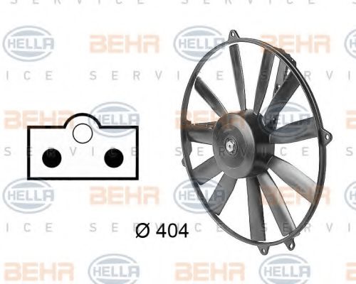 8EW 009 144-731 Ventilator, radiator BEHR HELLA SERVICE 