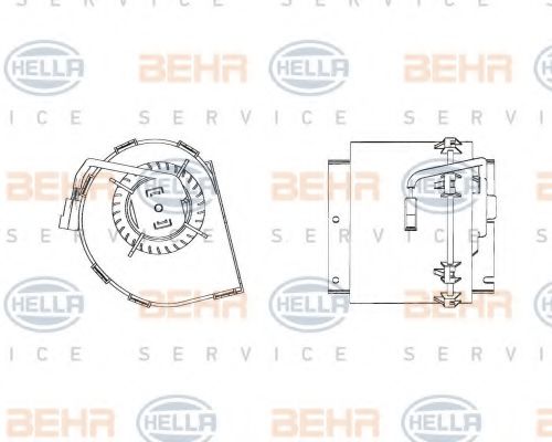 8EW 009 158-511 Ventilator, habitaclu BEHR HELLA SERVICE 