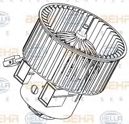 8EW 351 040-271 Ventilator, habitaclu BEHR HELLA SERVICE 