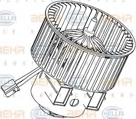 8EW 351 040-281 Ventilator, habitaclu BEHR HELLA SERVICE 