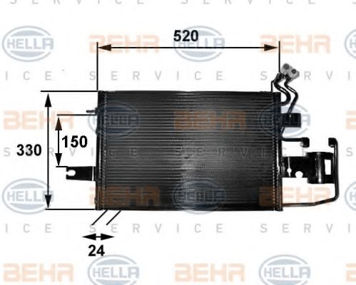 8FC 351 038-251 Condensator, climatizare BEHR HELLA SERVICE 