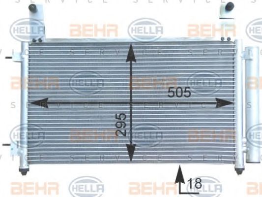 8FC 351 303-141 Condensator, climatizare BEHR HELLA SERVICE 