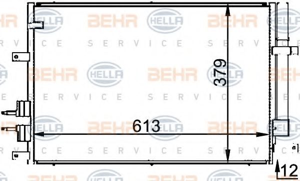 8FC 351 318-391 Condensator, climatizare BEHR HELLA SERVICE 