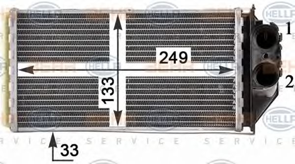 8FH 351 315-471 Schimbator caldura, incalzire habitaclu BEHR HELLA SERVICE 