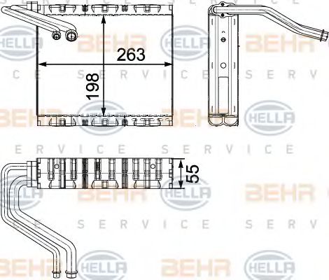 8FV 351 330-511 evaporator,aer conditionat BEHR HELLA SERVICE 