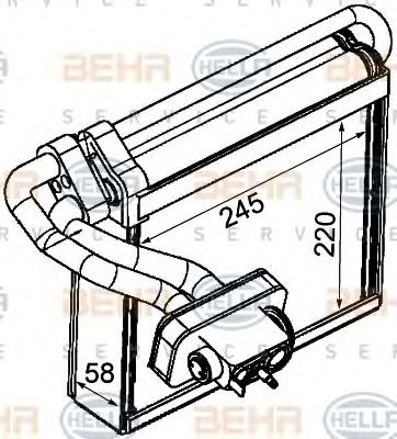 8FV 351 331-231 evaporator,aer conditionat BEHR HELLA SERVICE 