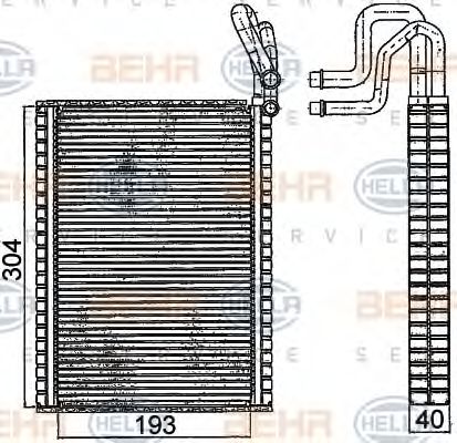 8FV 351 331-291 evaporator,aer conditionat BEHR HELLA SERVICE 