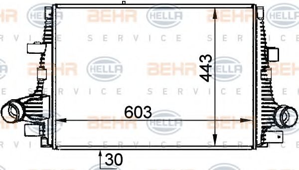 8ML 376 765-061 Intercooler, compresor BEHR HELLA SERVICE 
