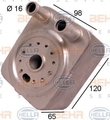8MO 376 778-021 Radiator ulei, ulei motor BEHR HELLA SERVICE 