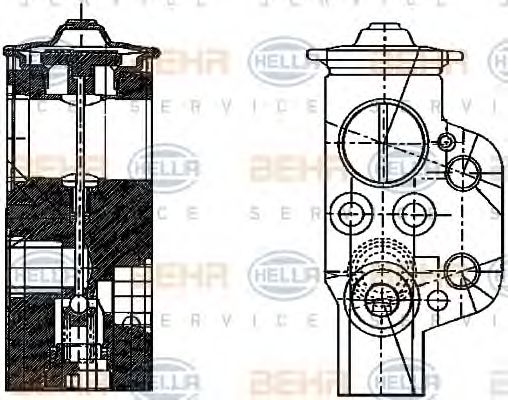 8UW 351 234-161 Supapa expansiune, clima BEHR HELLA SERVICE 