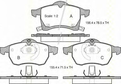 set placute frana,frana disc
