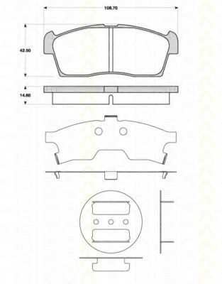 set placute frana,frana disc