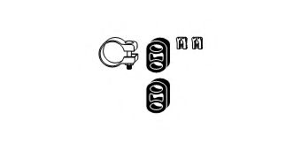 82 14 2781 Set montare, sistem de esapament HJS 