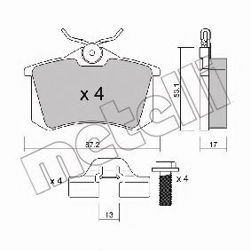 22-0100-1S set placute frana,frana disc METELLI 