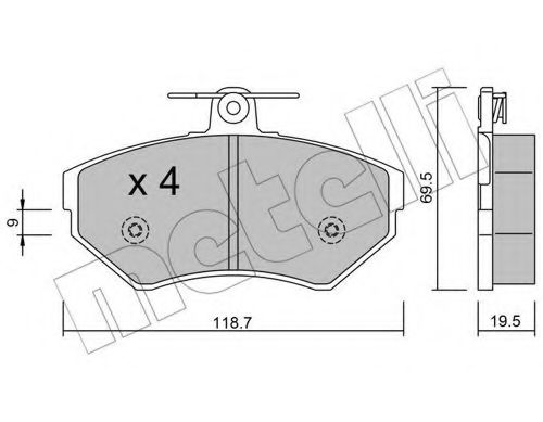 set placute frana,frana disc