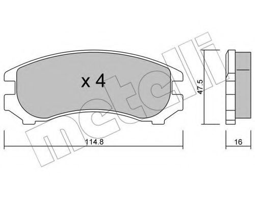 set placute frana,frana disc