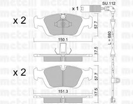 set placute frana,frana disc
