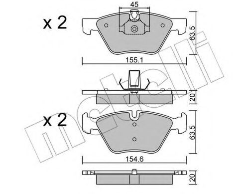 set placute frana,frana disc