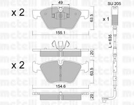 set placute frana,frana disc