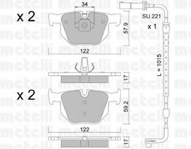22-0644-4K set placute frana,frana disc METELLI 