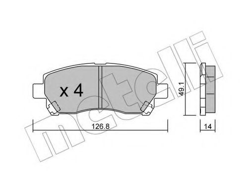set placute frana,frana disc
