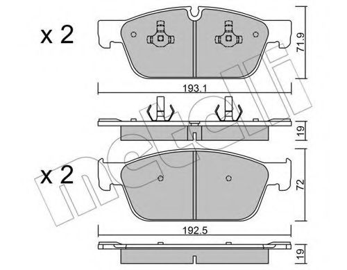 set placute frana,frana disc