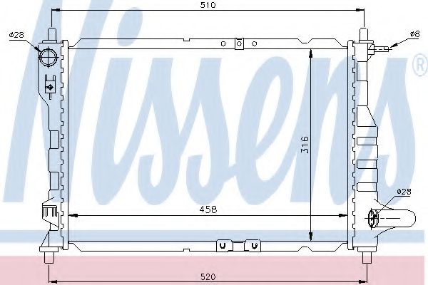 61630 Radiator, racire motor NISSENS 