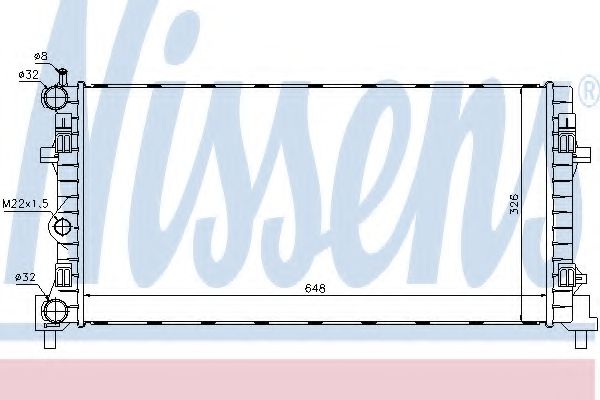 640012 Radiator, racire motor NISSENS 