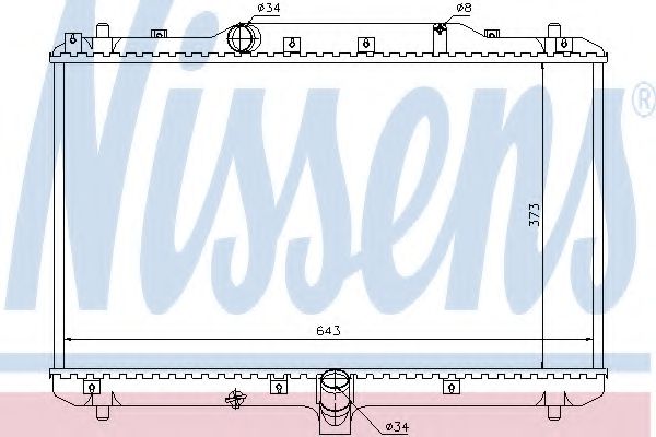 64198 Radiator, racire motor NISSENS 