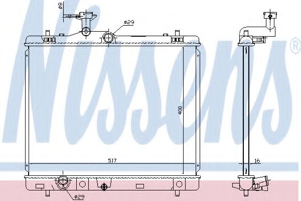 64257 Radiator, racire motor NISSENS 